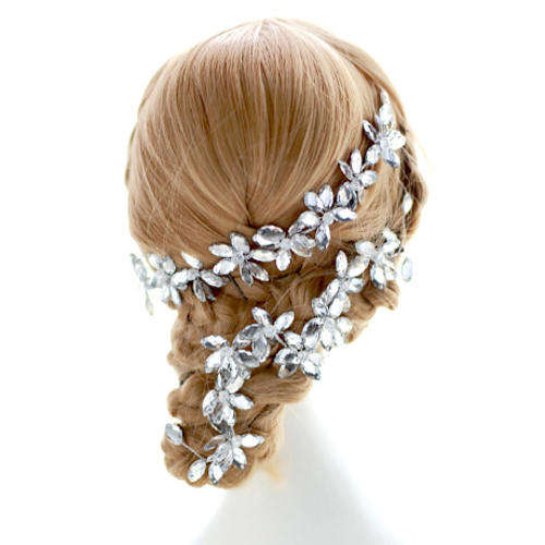 Hair - Crystal flowers to be attached with bobby pins