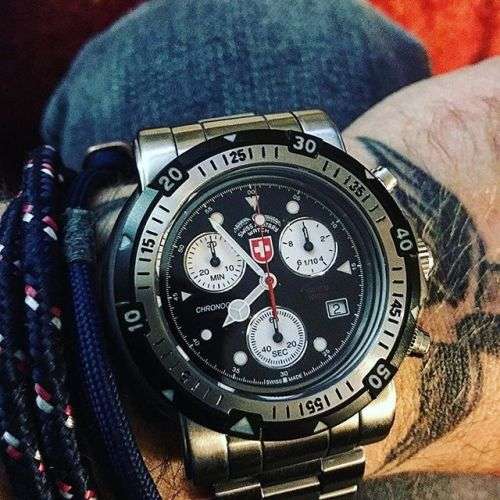 New RRP R14 000.00 CX Swiss Military "Sea Wolf" 1000 Meter Depth SW I Chrono Watch