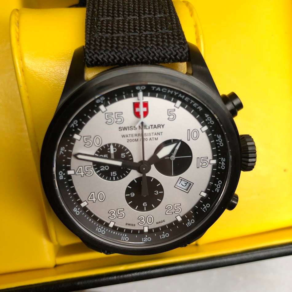 Retail: R14,999.00 CX Swiss Military MEN'S Hawk Nero Chronograph Watch Brand New!!!!!