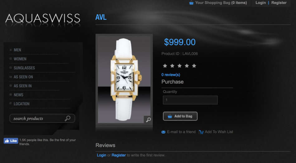 Retail: $999 /R14,000.00 Aquaswiss Women Avalon L with 16 Diamonds 18K Gold Plating Leather Band