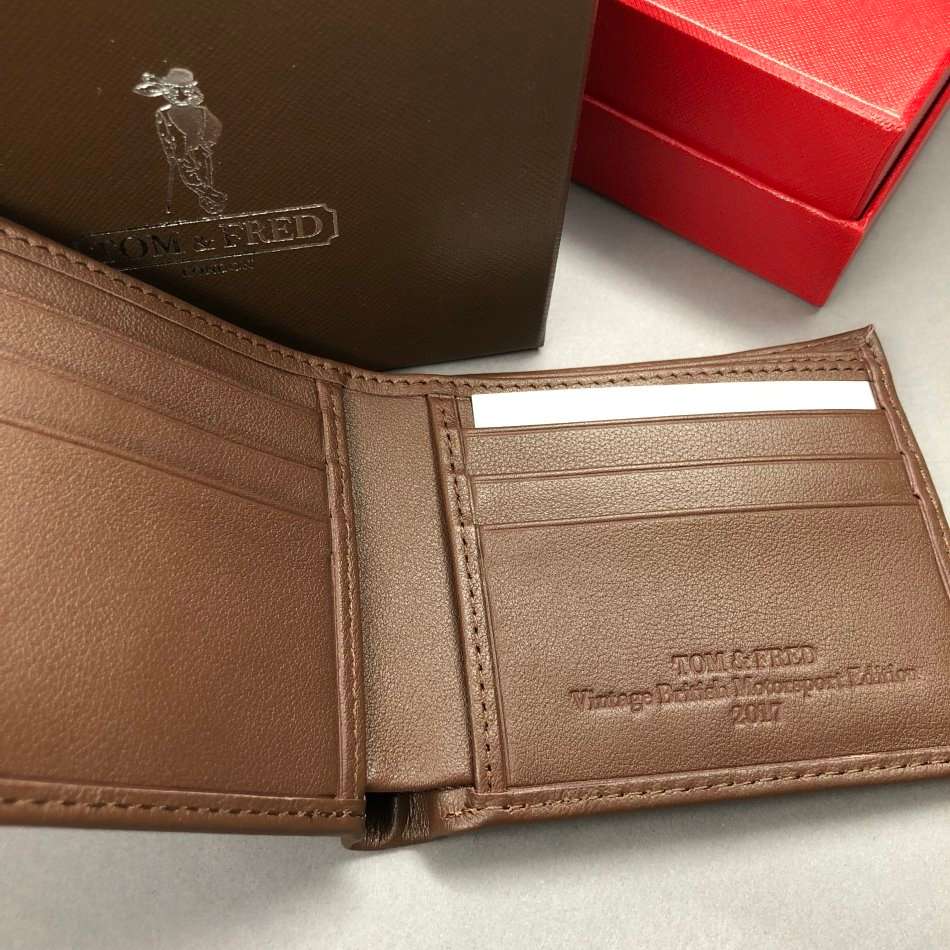 Retail: $129 / R2,199.00 TOM & FRED London® Brabham British Racing Tribute Wallet GENUINE LEATHER