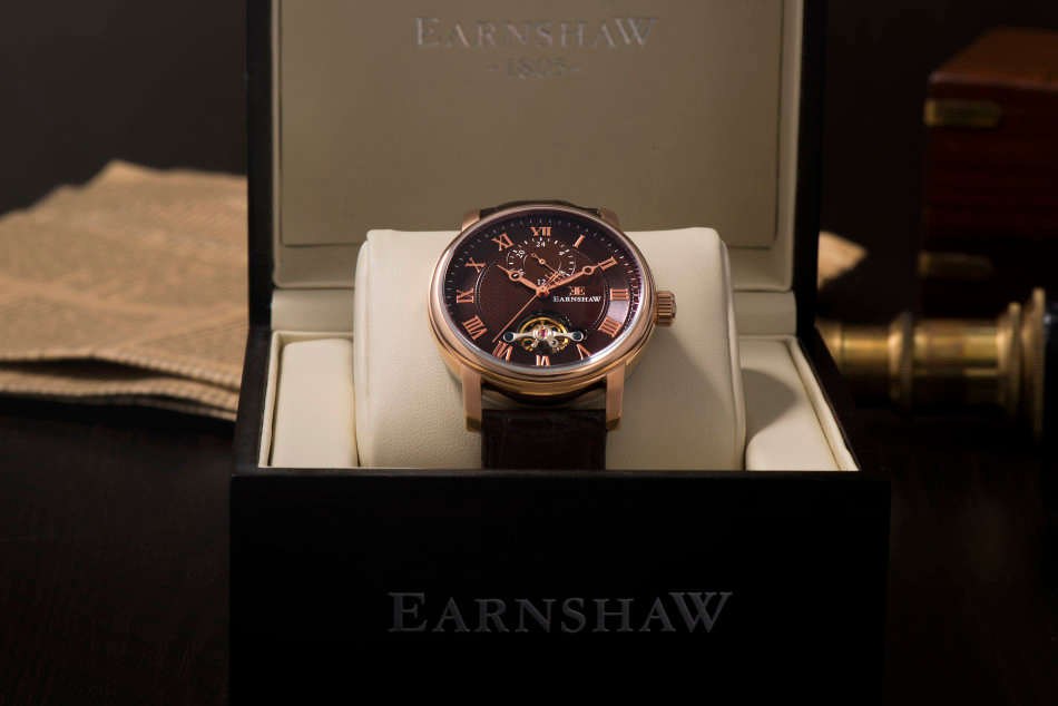 Retail: R7,200.00 Thomas Earnshaw Westminster Automatic Rose Case Watch DUAL TIME Watch NEW