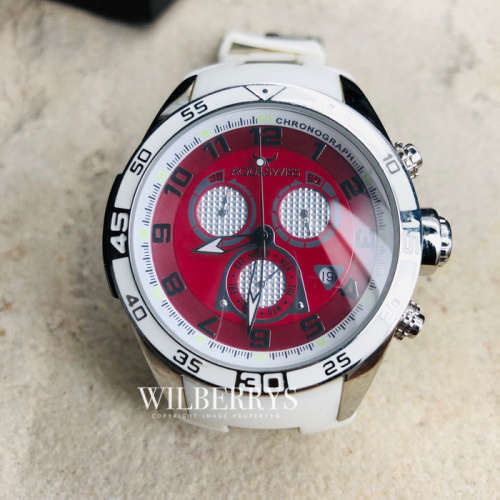 GOOD CONDITION! Retail: R16,500.00 Aquaswiss Men's TRAX AMERICAN SNOW Chronograph Watcg