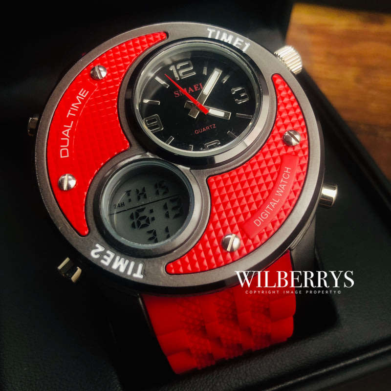 SMAEL Shock Proof Gigantic 52mm Dual Tme Chrono Watch WATER RESISTANT **BRAND NEW**