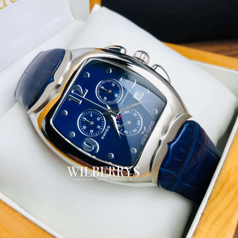 Retail: R12,000.00 AQUASWISS Men's Blue Whale Chronograph Swiss Made Watch NEW