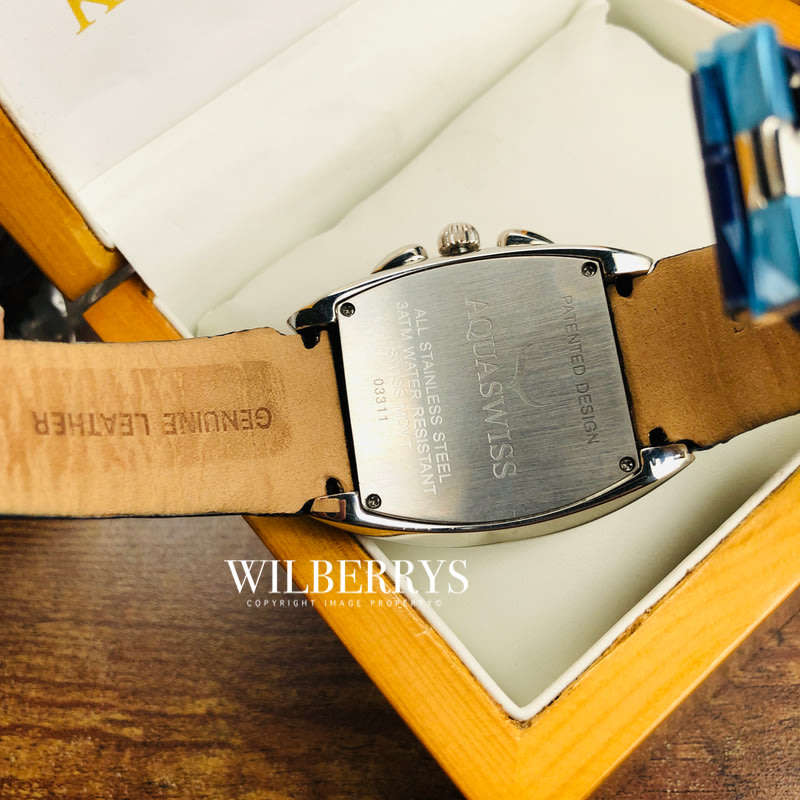 Retail: R12,000.00 AQUASWISS Men's Blue Whale Chronograph Swiss Made Watch NEW