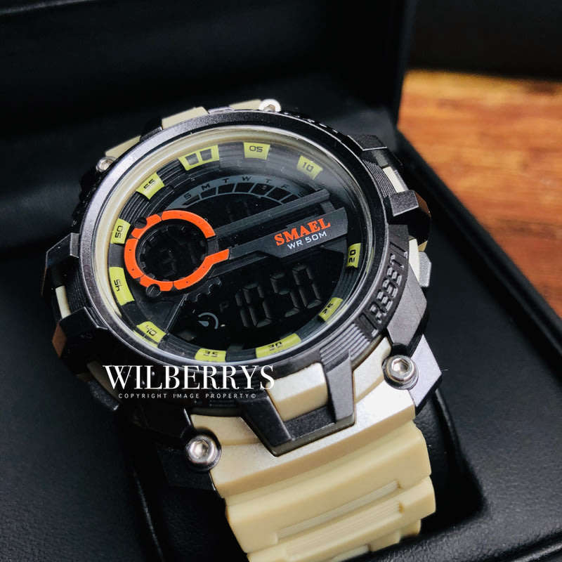 SMAEL Shock Proof Khaki Sport Watch 5ATM WATER RESISTANT **BRAND NEW**