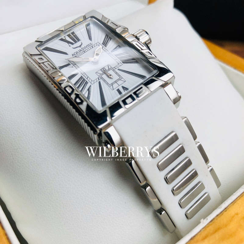 Retail: R14,000.00 AQUASWISS Women's Anchor Swiss Steel Infused Silcone Watch BRAND NEW