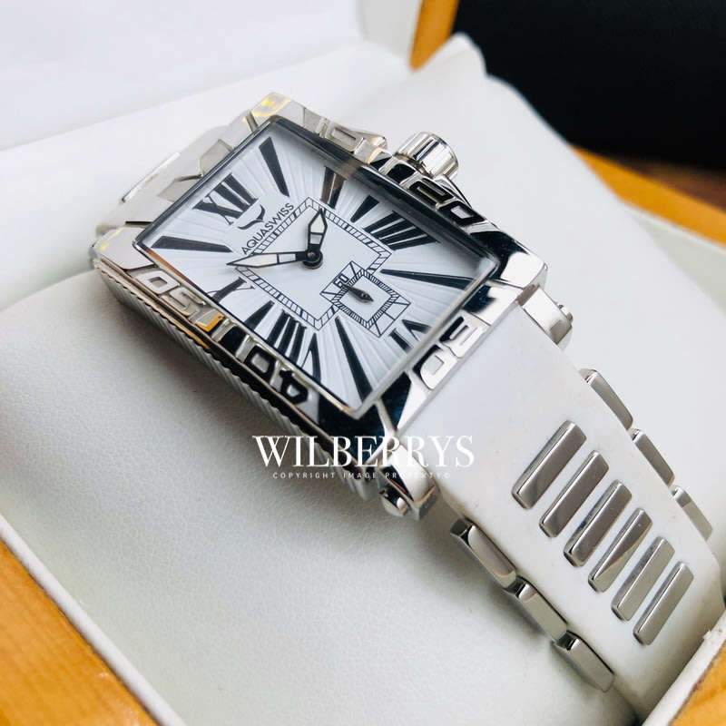 Retail: R14,000.00 AQUASWISS Women's Anchor Swiss Steel Infused Silcone Watch BRAND NEW