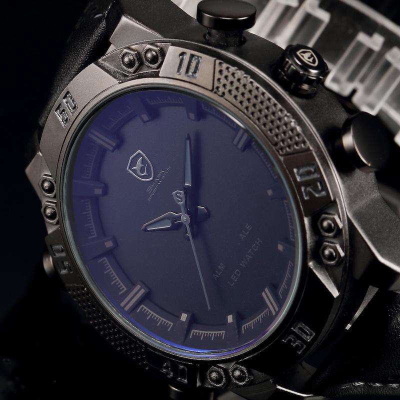 SHARK The Kitefin shark Dual Analog/Digital Dual Movement 50MM Watch BRAND NEW