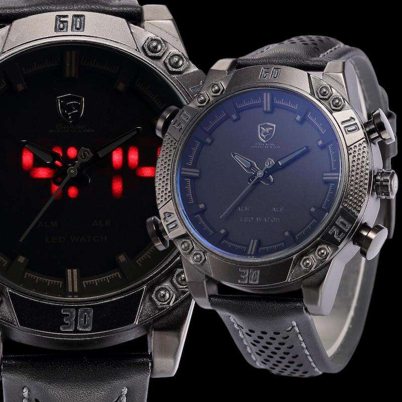 SHARK The Kitefin shark Dual Analog/Digital Dual Movement 50MM Watch BRAND NEW