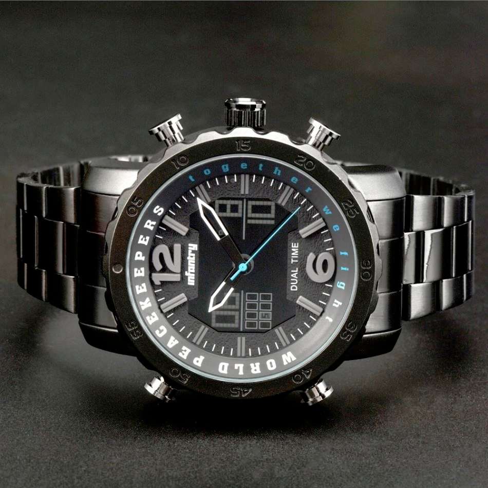 Retail: R3499.00 INFANTRY MILITARY CO. THICK/HEAVY Dual Time Peace Keeper Watch Brand new BOXED!!