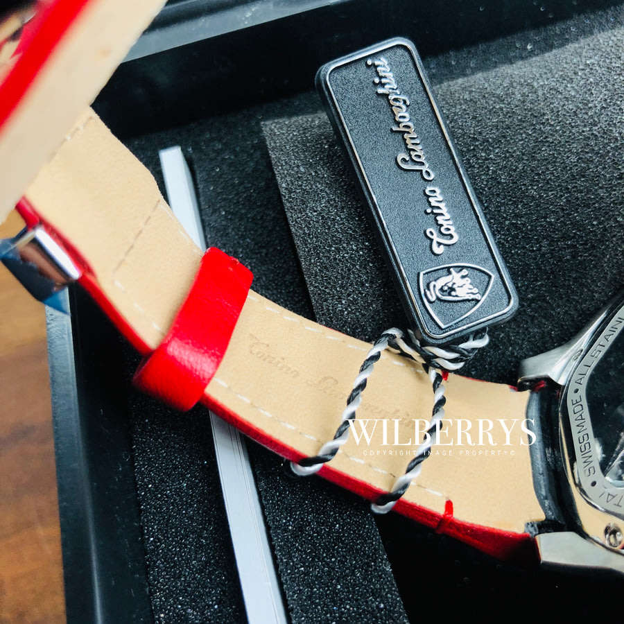 Retail: R30,000.00 Tonino Lamborghini Men's SPYDER BLACK/RED EDITION Carbon Fiber Chronograph Watch