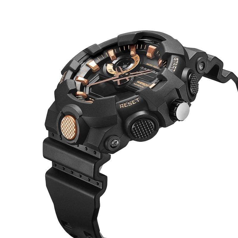 WEIDE Men's Gas Mask Black/Rose Gold Watch BRAND NEW official SA store