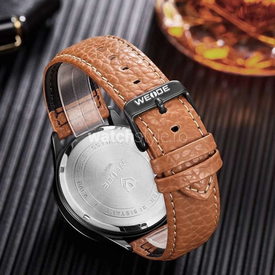 WEIDE Men's Bullet Petrol Tanned Leather Pilot Watch BRAND NEW official SA store