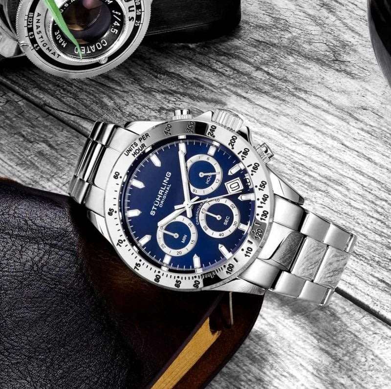 Retail: R9,000.00 Stuhrling Original Men's Aquadiver Le Mans Chronograph Watch BRAND NEW