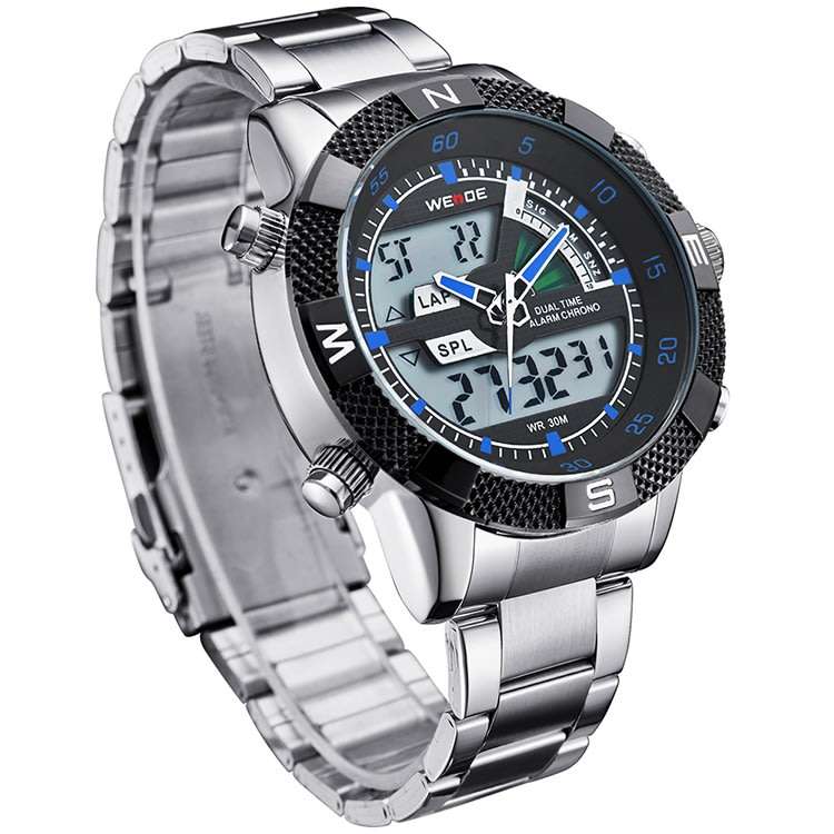 WEIDE Men's Rainmaker Sport Steel Blue/Silver Watch BRAND NEW official SA store