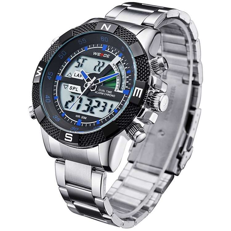WEIDE Men's Rainmaker Sport Steel Blue/Silver Watch BRAND NEW official SA store