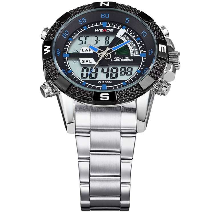 WEIDE Men's Rainmaker Sport Steel Blue/Silver Watch BRAND NEW official SA store