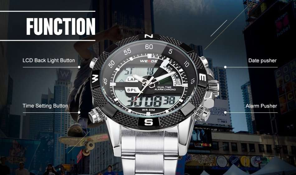 WEIDE Men's Rainmaker Sport Steel White Watch BRAND NEW official SA store