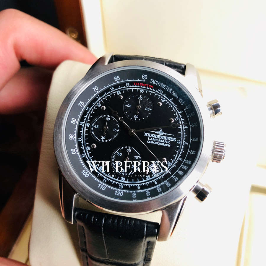 Retail: R6,000.00 THUNDERBIRDS AIR CRAFT WATCH Men's Landmark Chronograph Maroon Watch