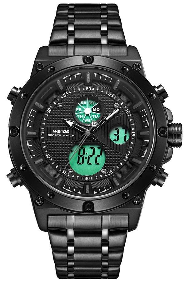 WEIDE Men's Goblin Ionic Steel 48mm Dual Time + ALARM Watch BRAND NEW official SA store