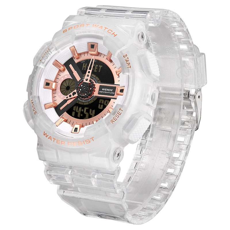 WEIDE **SHOCK PROOF** Men's Bullseye Snow Translucent Shock Proof Watch BRAND NEW official SA store