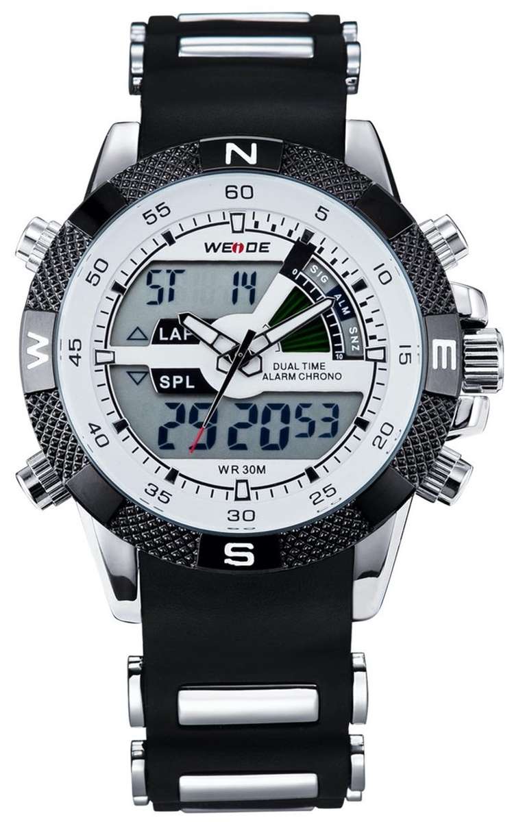 WEIDE Men's Rainmaker Sport Steel Infused White Dial Watch BRAND NEW official SA store