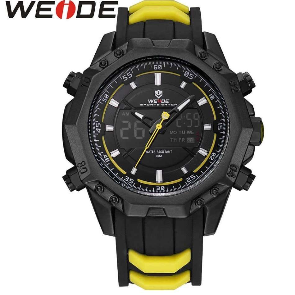 WEIDE Men's Powerhouse Dual Time Black/White Dual Time + ALARM Watch BRAND NEW official SA store