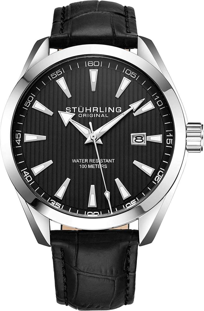 Retail: R8,699.00 STUHRLING ORIGINAL® Men's Forte Grande Date 42mm Watch BRAND NEW
