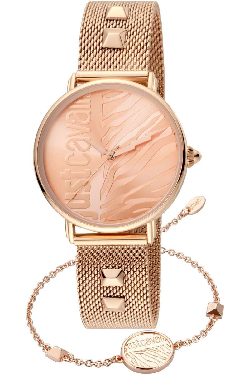 Retail: R5999.00 ROBERO CAVALLI Women's Just Cavalli ANIMALISTIC Milanese Rose Gold Watch NEW IN BOX