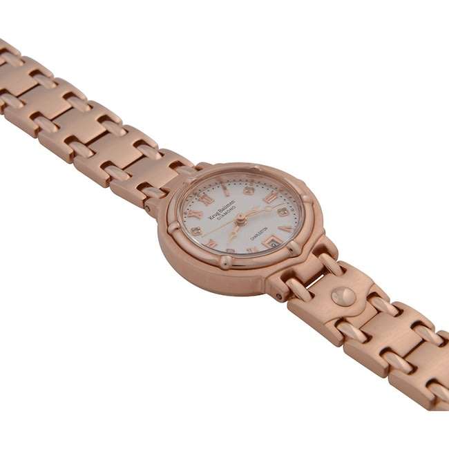 Retail: R10,600.00 Krug Baumen WOMEN'S Charleston CERTIFIED 4 Diamond White Dial Gold Watch