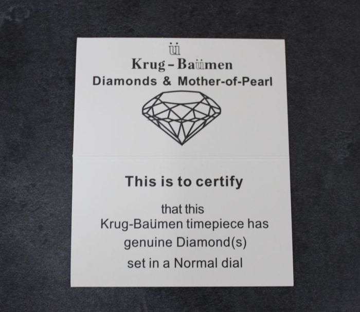 NEW RRP £605 Krug Baumen LADIES ROSE GOLD Regatta 4X Genuine Diamond White Dial Watch NEW