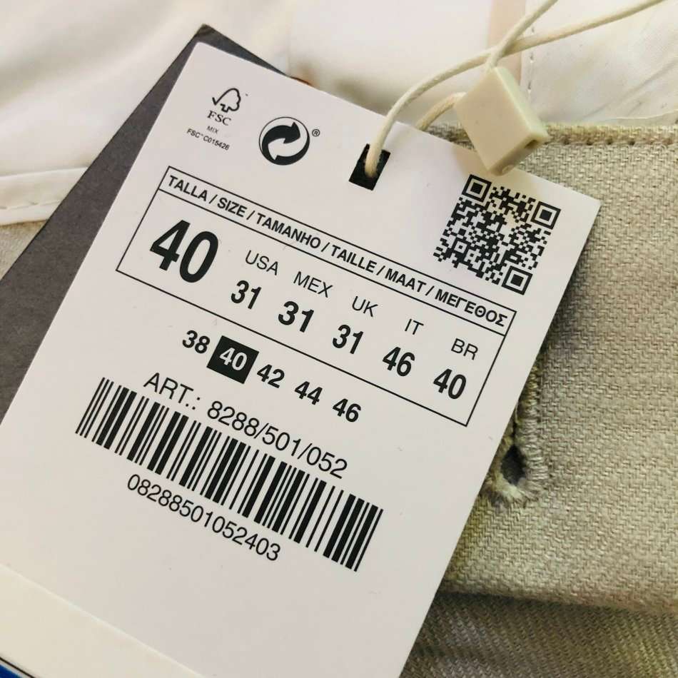 100% genuine*** ZARA Linen Pants 31 New with Tags