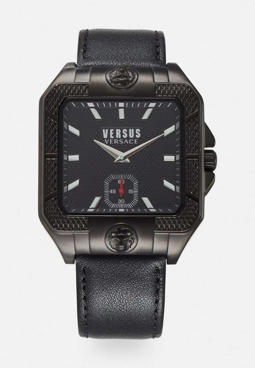 **Retail: R9000.00*** VERSACE Men's Versus Enigma Black Leather Parisan Watch BRAND NEW IN BOX