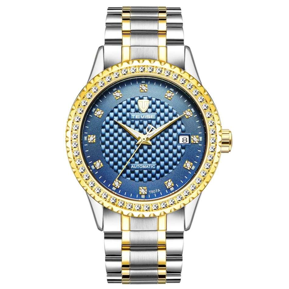 Retail: R2,099.00 TEVISE ® Men's TUFTED TWO TONE CLASSIC AUTOMATIC Watch BRAND NEW