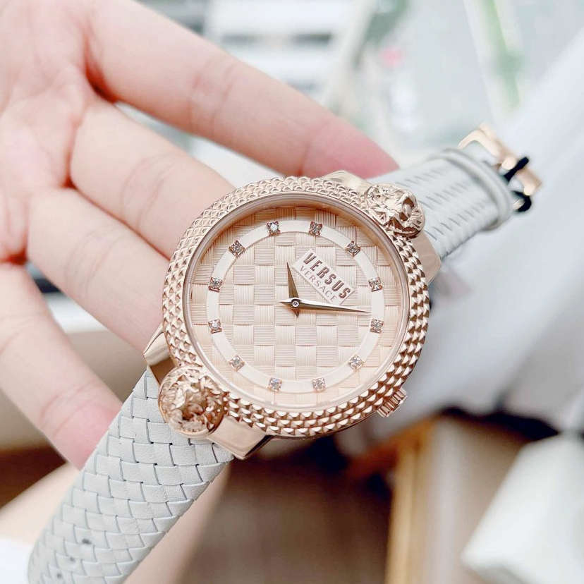 Retail: 8,500.00 VERSACE Women`s WEAVE Guilloche Versus Paris Watch BRAND NEW IN BOX + PAPERS