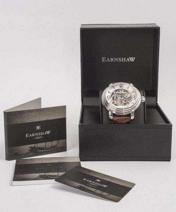 Retail: R9,900.00 Earnshaw LONDON Longcase Grande Skeleton Automatic Watch BRAND NEW