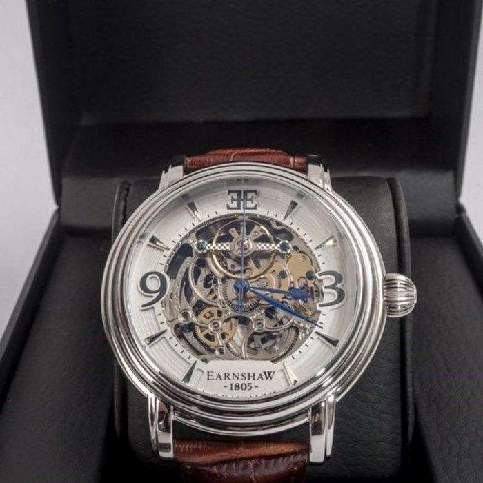 Retail: R9,900.00 Earnshaw LONDON Longcase Grande Skeleton Automatic Watch BRAND NEW