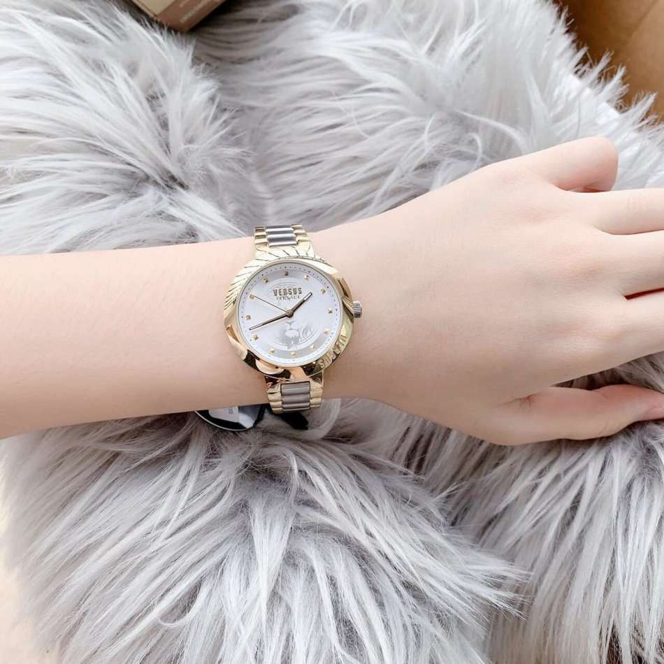 Retail: 8,000.00 VERSACE Women's Versus LION PRIDE Two Toned Watch BRAND NEW IN BOX + PAPERS
