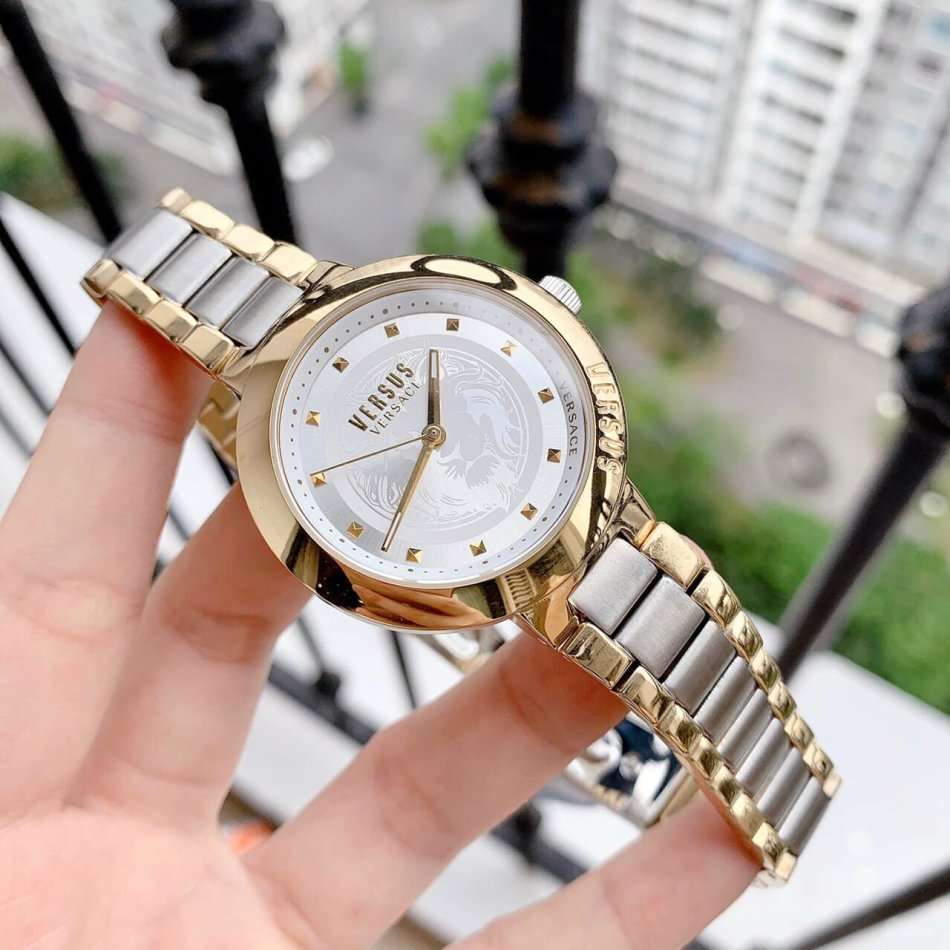 Retail: 8,000.00 VERSACE Women's Versus LION PRIDE Two Toned Watch BRAND NEW IN BOX + PAPERS