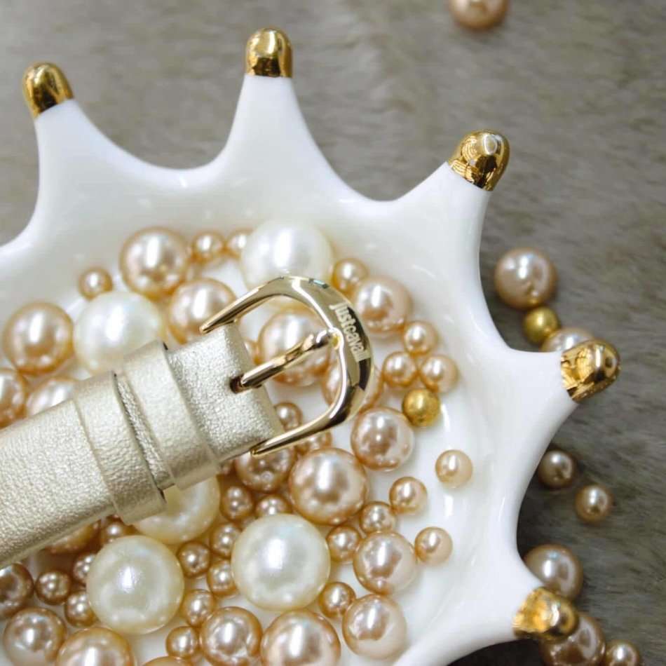 R6999.00 ROBERTO CAVALLI Women's JC Cougar Leather Bling Dial Watch BRAND NEW IN BOX