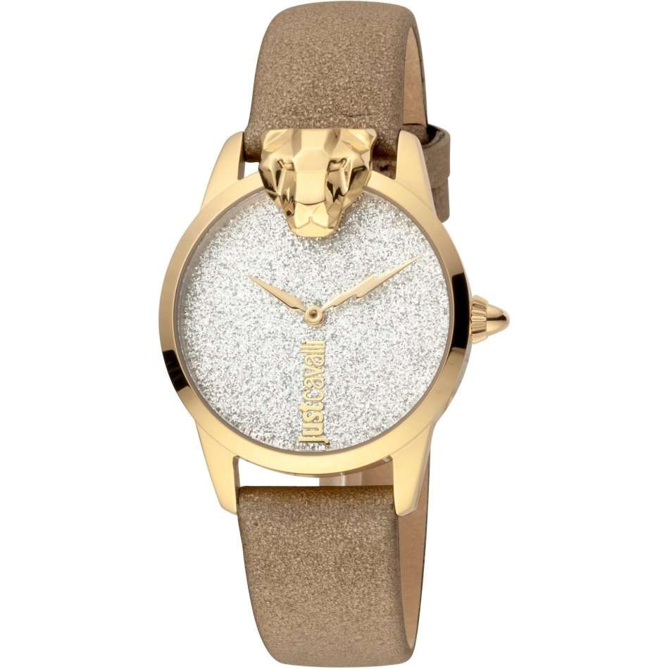 R6999.00 ROBERTO CAVALLI Women's JC Cougar Leather Bling Dial Watch BRAND NEW IN BOX