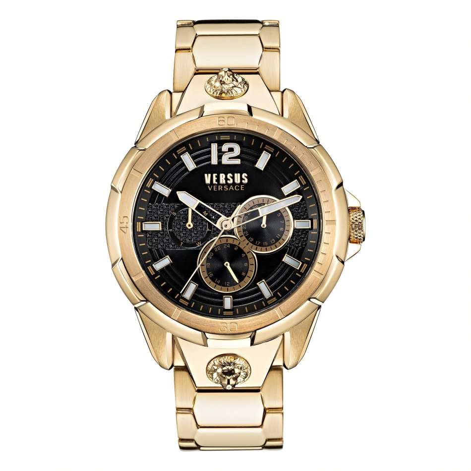 **Retail: R9000.00*** VERSACE Men's Versus Saint Tropez Full Gold pl Watch BRAND NEW IN BOX