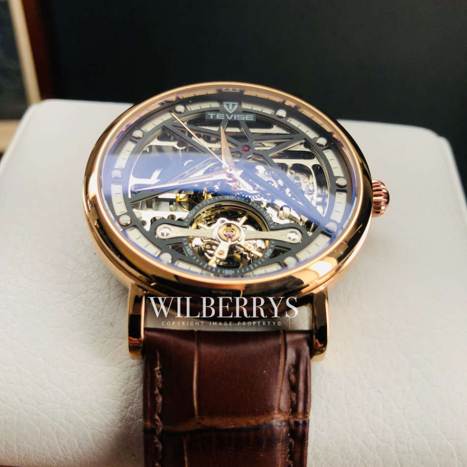 Retail: R2,599.00 TEVISE ® Men's Amistad Automatic Rose Gold Edition Watch BRAND NEW