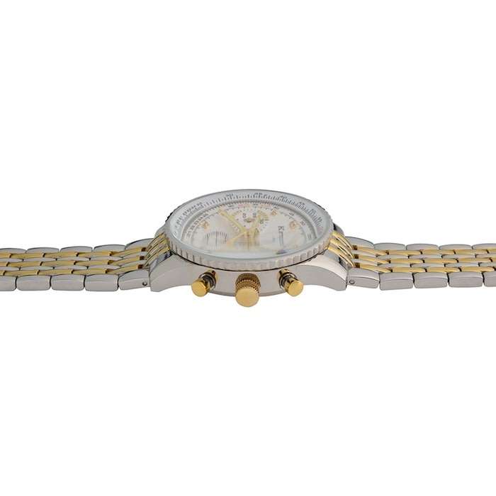 Retail: R12,000.00 Krug-Baumen Men's Air Traveller 42mm Diamond TWO TONE Watch  NEW IN BOX