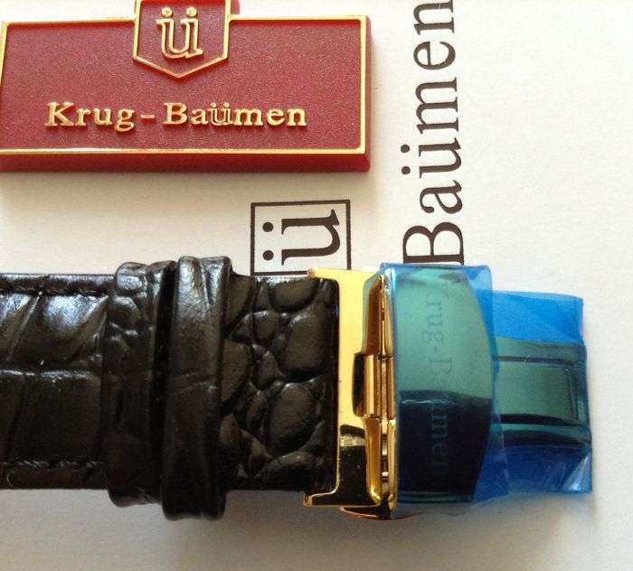 Retail: R10,000.00 Krug-Baumen Men's Air Traveller 42mm Diamond Watch  NEW IN BOX