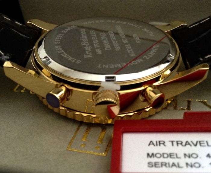 Retail: R10,000.00 Krug-Baumen Men's Air Traveller 42mm Diamond Watch  NEW IN BOX