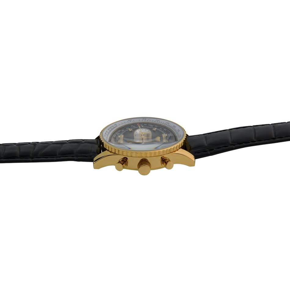 Retail: R10,000.00 Krug-Baumen Men's Air Traveller 42mm Diamond Watch  NEW IN BOX