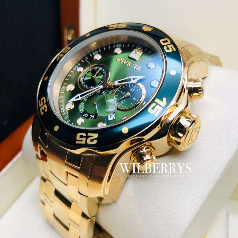 Retail: R11,999.00 INVICTA MEN'S COLOSSUS THICK HEAVY GOLD TONE WATCH BRAND NEW IN BOX